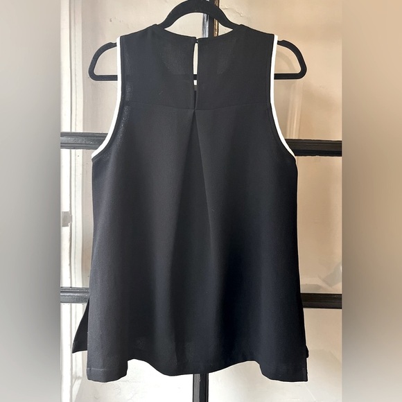 Madewell Crepe Black & White Canal Top - Picture 3 of 4